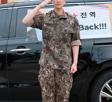 SHINeeオンユ 陸軍の現役服務を終えて除隊
