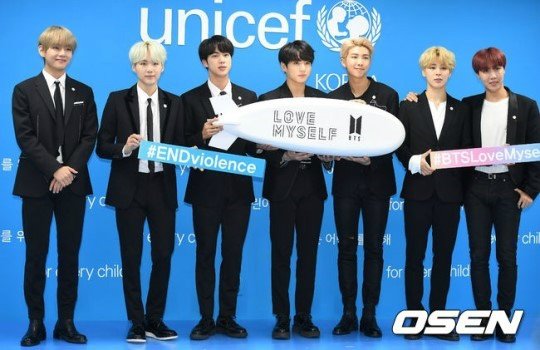 防弾少年団、日本でもユニセフとのキャンペーン「LOVE MYSELF」を展開