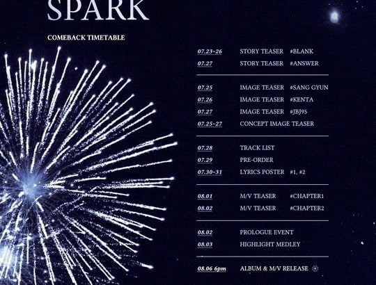 JBJ95 3rdミニアルバム「SPARK」8月6日に発売決定