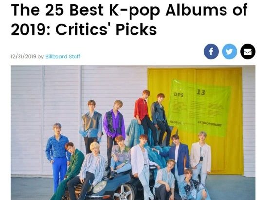 SEVENTEEN 3rdフルアルバム「An Ode」がビルボード選定「2019年K-POPアルバムの最高の1枚」に